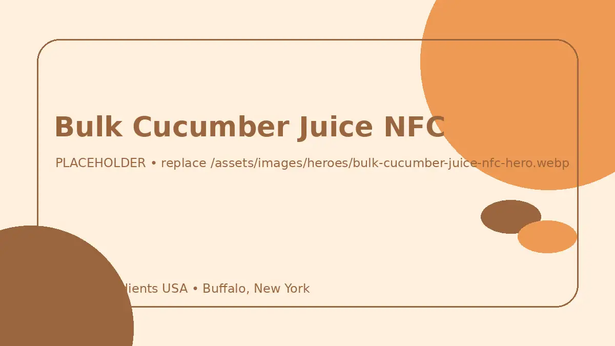 Bulk Cucumber Juice NFC hero image placeholder