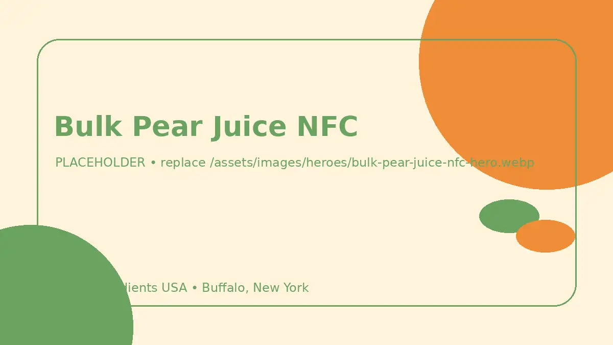 Bulk Pear Juice NFC hero image placeholder