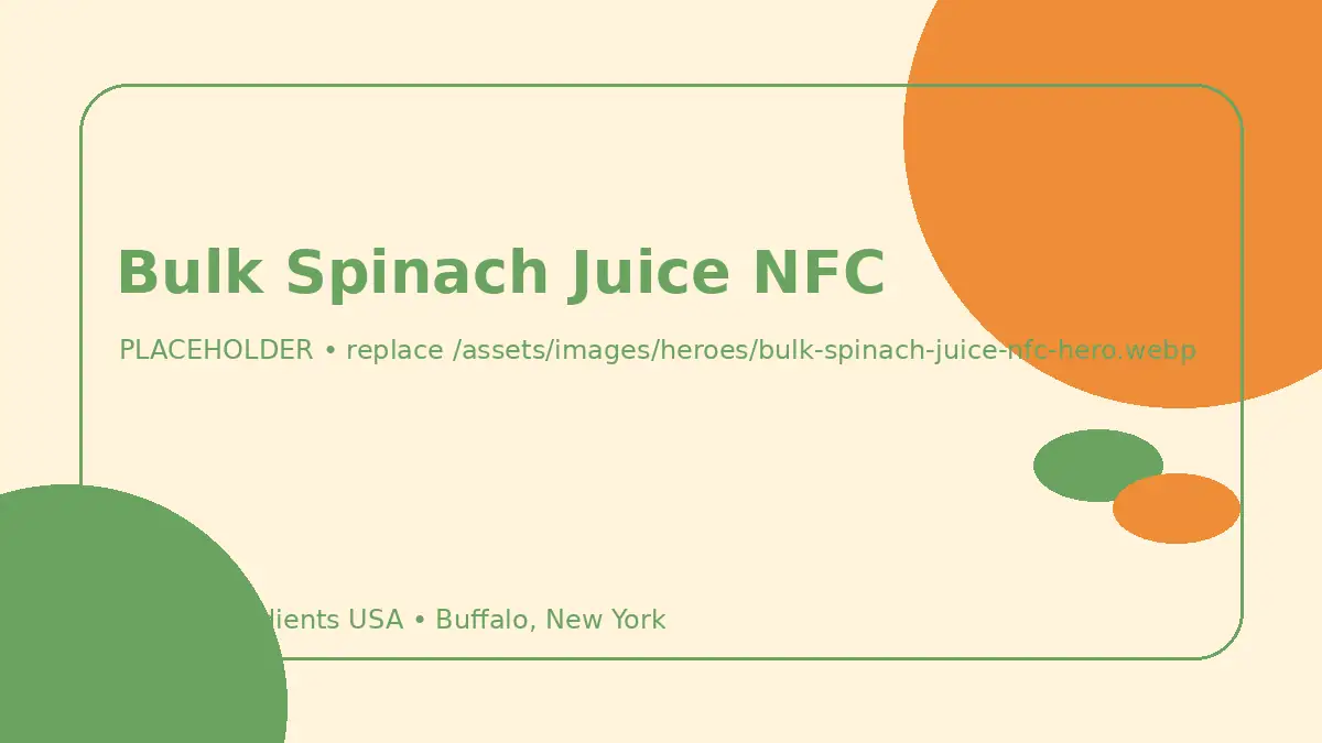 Bulk Spinach Juice NFC hero image placeholder